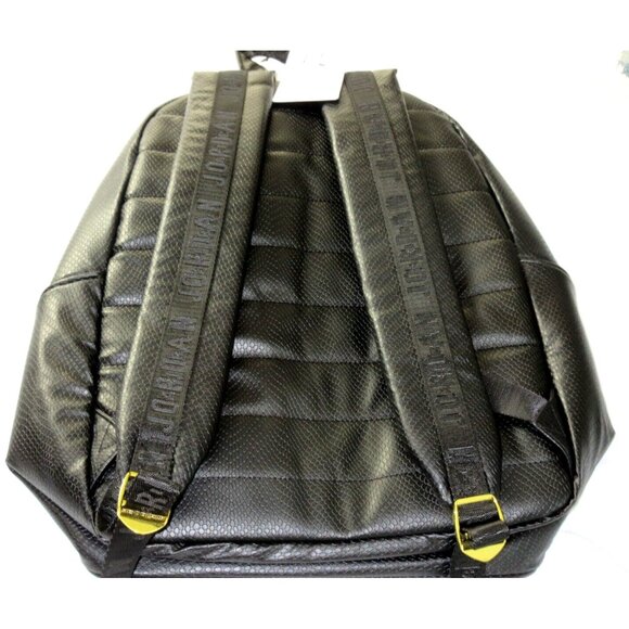 Jordan Regal Air Black Gold Faux Leather Backpack Travel Bag Black Snake NWT - Picture 2 of 7